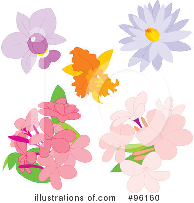 Royalty-Free (RF) Flower Clipart Illustration by Alex Bannykh - Stock Sample #96160