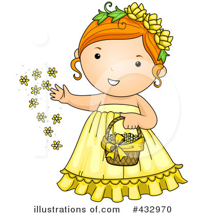 Royalty-Free (RF) Flower Girl Clipart Illustration by BNP Design Studio - Stock Sample #432970