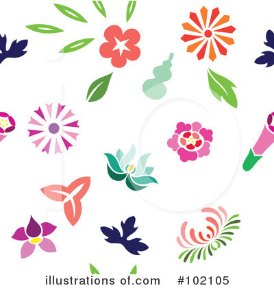 Royalty-Free (RF) Flowers Clipart Illustration by Cherie Reve - Stock Sample #102105