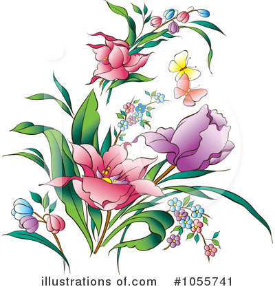 Royalty-Free (RF) Flowers Clipart Illustration by pauloribau - Stock Sample #1055741