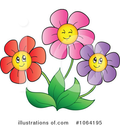 Royalty-Free (RF) Flowers Clipart Illustration by visekart - Stock Sample #1064195