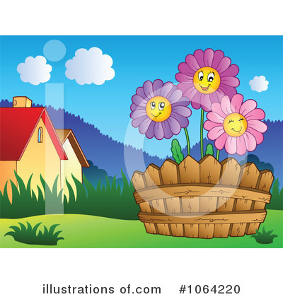 Royalty-Free (RF) Flowers Clipart Illustration by visekart - Stock Sample #1064220