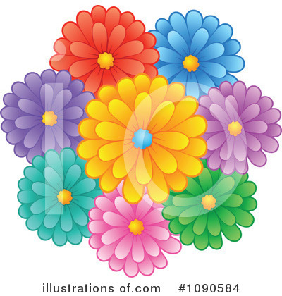 Royalty-Free (RF) Flowers Clipart Illustration by visekart - Stock Sample #1090584
