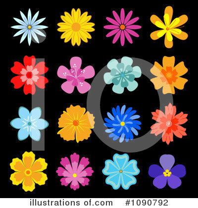 Royalty-Free (RF) Flowers Clipart Illustration by Vector Tradition SM - Stock Sample #1090792