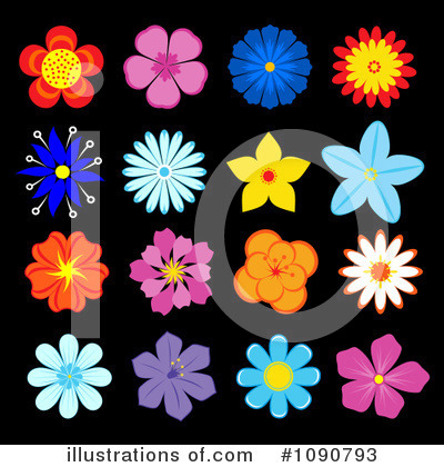 Royalty-Free (RF) Flowers Clipart Illustration by Vector Tradition SM - Stock Sample #1090793