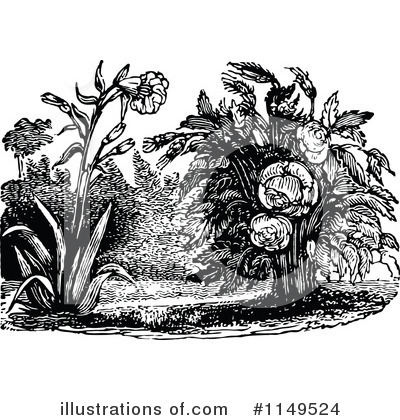 Royalty-Free (RF) Flowers Clipart Illustration by Prawny Vintage - Stock Sample #1149524