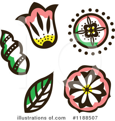 Floral Design Element Clipart #1188507 by Cherie Reve