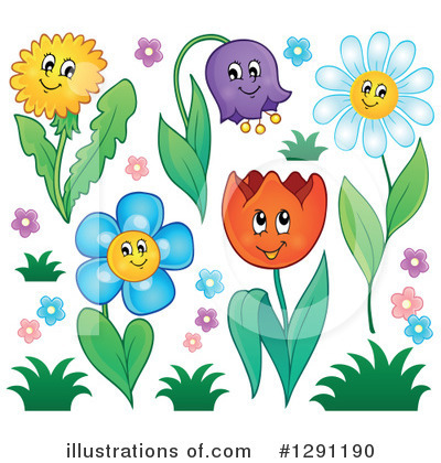 Royalty-Free (RF) Flowers Clipart Illustration by visekart - Stock Sample #1291190