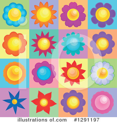 Royalty-Free (RF) Flowers Clipart Illustration by visekart - Stock Sample #1291197