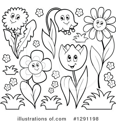Royalty-Free (RF) Flowers Clipart Illustration by visekart - Stock Sample #1291198