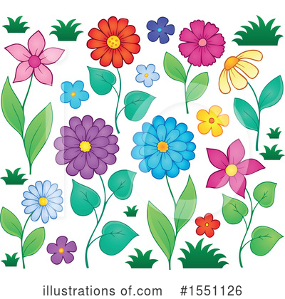 Royalty-Free (RF) Flowers Clipart Illustration by visekart - Stock Sample #1551126