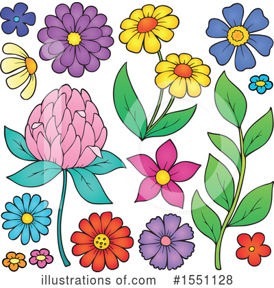 Royalty-Free (RF) Flowers Clipart Illustration by visekart - Stock Sample #1551128