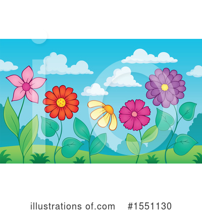 Royalty-Free (RF) Flowers Clipart Illustration by visekart - Stock Sample #1551130
