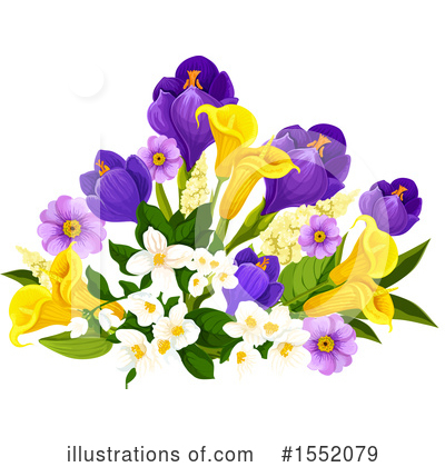Royalty-Free (RF) Flowers Clipart Illustration by Vector Tradition SM - Stock Sample #1552079