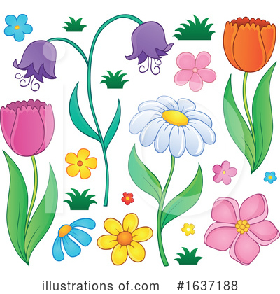 Royalty-Free (RF) Flowers Clipart Illustration by visekart - Stock Sample #1637188