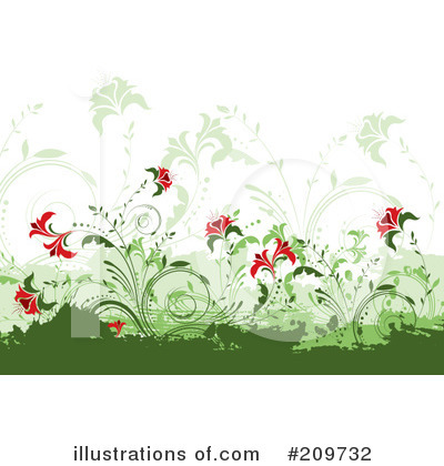 Royalty-Free (RF) Flowers Clipart Illustration by KJ Pargeter - Stock Sample #209732