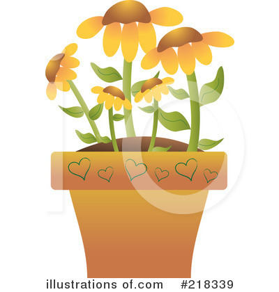 Royalty-Free (RF) Flowers Clipart Illustration by Pams Clipart - Stock Sample #218339