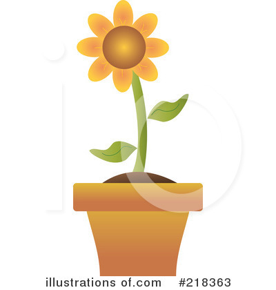 Royalty-Free (RF) Flowers Clipart Illustration by Pams Clipart - Stock Sample #218363