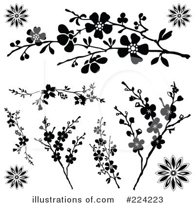 Royalty-Free (RF) Flowers Clipart Illustration by BestVector - Stock Sample #224223