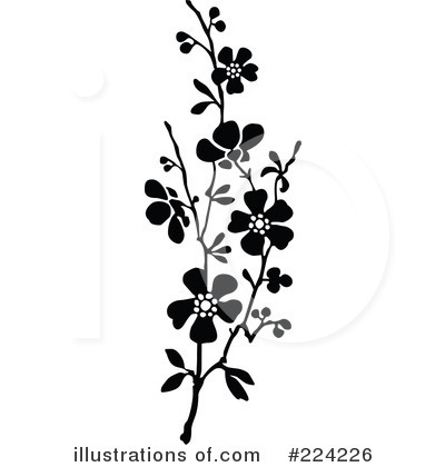 Royalty-Free (RF) Flowers Clipart Illustration by BestVector - Stock Sample #224226