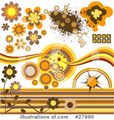 Royalty-Free (RF) Flowers Clipart Illustration by KJ Pargeter - Stock Sample #27990