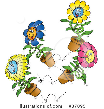 Royalty-Free (RF) Flowers Clipart Illustration by Dennis Holmes Designs - Stock Sample #37095