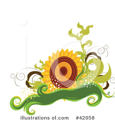 Royalty-Free (RF) Flowers Clipart Illustration by L2studio - Stock Sample #42058