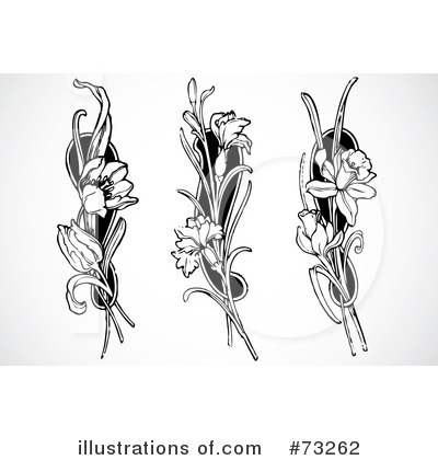Royalty-Free (RF) Flowers Clipart Illustration by BestVector - Stock Sample #73262
