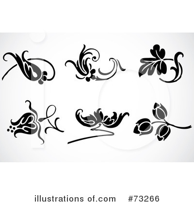 Royalty-Free (RF) Flowers Clipart Illustration by BestVector - Stock Sample #73266