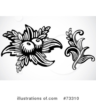 Royalty-Free (RF) Flowers Clipart Illustration by BestVector - Stock Sample #73310