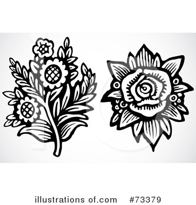 Royalty-Free (RF) Flowers Clipart Illustration by BestVector - Stock Sample #73379