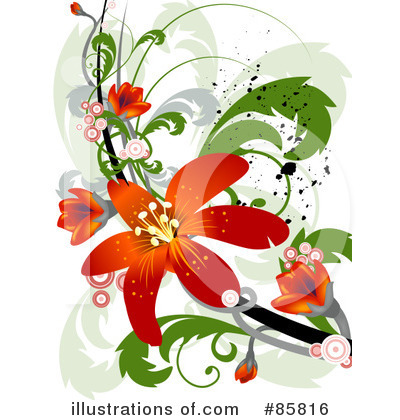 Royalty-Free (RF) Flowers Clipart Illustration by BNP Design Studio - Stock Sample #85816