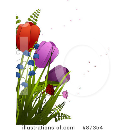 Royalty-Free (RF) Flowers Clipart Illustration by elaineitalia - Stock Sample #87354