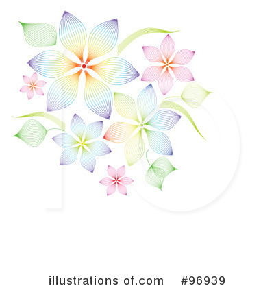 Royalty-Free (RF) Flowers Clipart Illustration by Pushkin - Stock Sample #96939