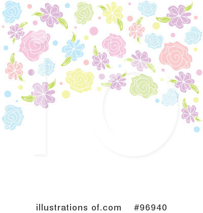 Royalty-Free (RF) Flowers Clipart Illustration by Pushkin - Stock Sample #96940