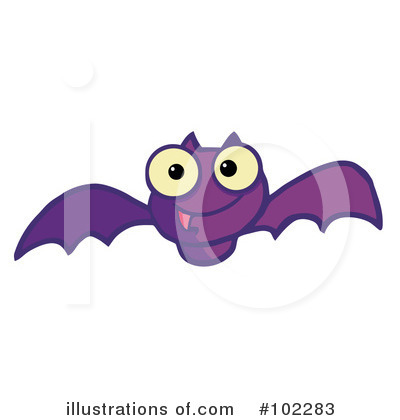Royalty-Free (RF) Flying Bat Clipart Illustration by Hit Toon - Stock Sample #102283