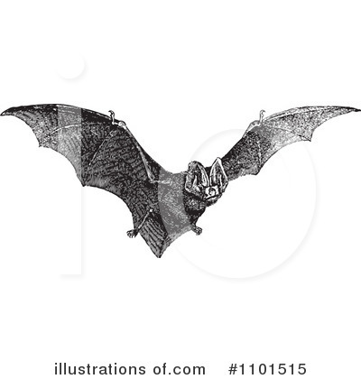 Royalty-Free (RF) Flying Bat Clipart Illustration by BestVector - Stock Sample #1101515