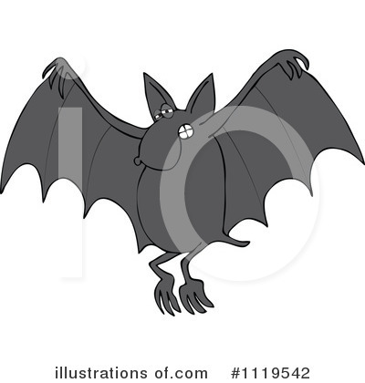 Royalty-Free (RF) Flying Bat Clipart Illustration by djart - Stock Sample #1119542