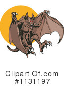 Flying Bat Clipart #1131197 by patrimonio
