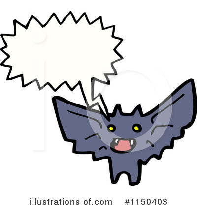 Royalty-Free (RF) Flying Bat Clipart Illustration by lineartestpilot - Stock Sample #1150403