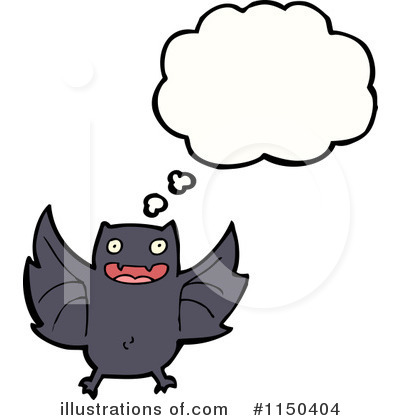 Royalty-Free (RF) Flying Bat Clipart Illustration by lineartestpilot - Stock Sample #1150404
