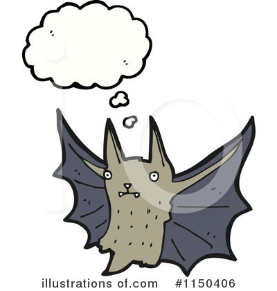 Royalty-Free (RF) Flying Bat Clipart Illustration by lineartestpilot - Stock Sample #1150406