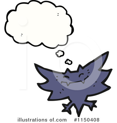 Royalty-Free (RF) Flying Bat Clipart Illustration by lineartestpilot - Stock Sample #1150408