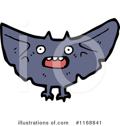 Royalty-Free (RF) Flying Bat Clipart Illustration by lineartestpilot - Stock Sample #1168841