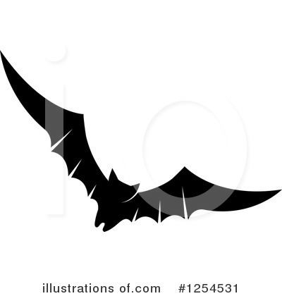 Royalty-Free (RF) Flying Bat Clipart Illustration by Vector Tradition SM - Stock Sample #1254531