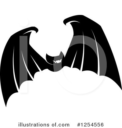 Royalty-Free (RF) Flying Bat Clipart Illustration by Vector Tradition SM - Stock Sample #1254556
