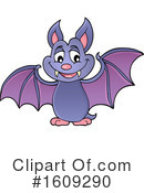 Flying Bat Clipart #1609290 by visekart