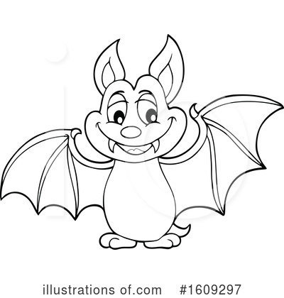 Royalty-Free (RF) Flying Bat Clipart Illustration by visekart - Stock Sample #1609297