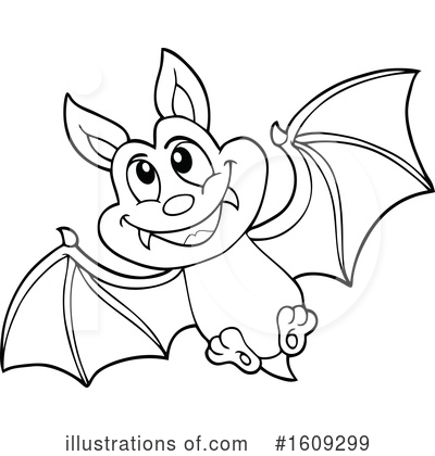 Royalty-Free (RF) Flying Bat Clipart Illustration by visekart - Stock Sample #1609299
