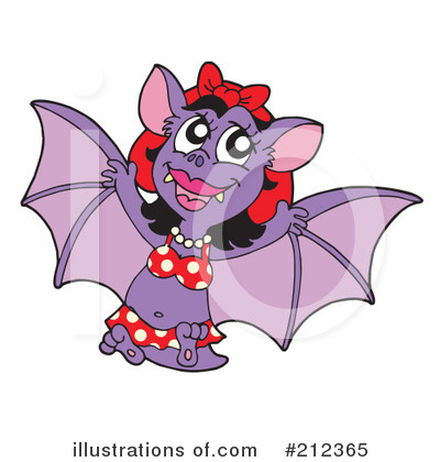 Royalty-Free (RF) Flying Bat Clipart Illustration by visekart - Stock Sample #212365